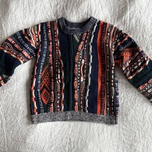 Carven Multicolor Patterned Crew Neck Sweater